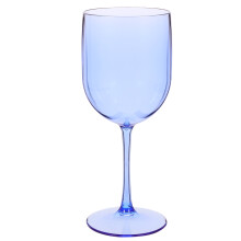 Ensemble de 6 verres à vin en acrylique rouge et bleu