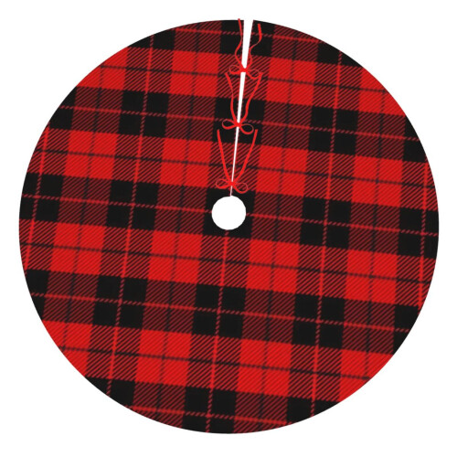 Christmas Tree Skirt Plaid 48 Inch