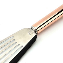 Spatule à poisson en acier inoxydable avec bord en silicone (1 pièce)
