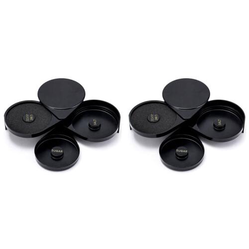 Ustensiles de bar, compartiment sel et compartiment sucre, coffret de 2 pièces