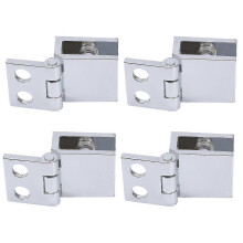 (0 Degree) 4Pcs Glass Door Hinge Glass Door Clamp Hinge Cabinet Glass Door Hinge Shower Glass Door Clamp
