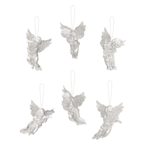 Christmas Angel Ornaments Gold Silver 6pcs