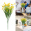 Kunstige blomster utendørsdekorasjon plast 4 stk 1