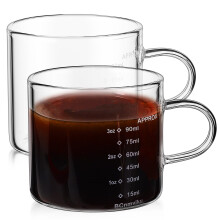 Copo medidor de vidro para café expresso (2 unidades)