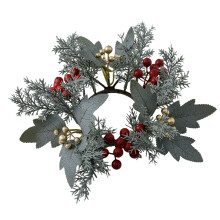 Weihnachtskerzenständer-Girlandenring für Schreibtisch oder Wein