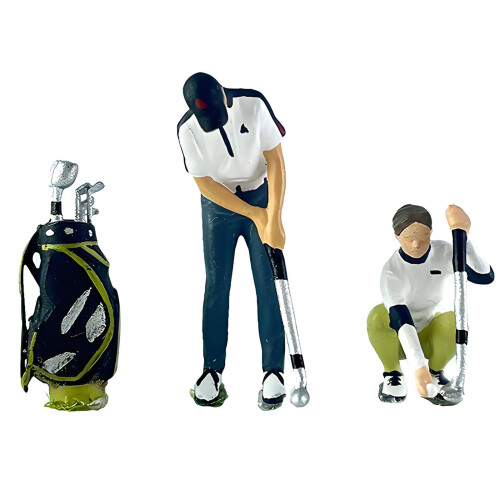 Golf Player Figure Model 1:64 Scale Hand Painted-Combo