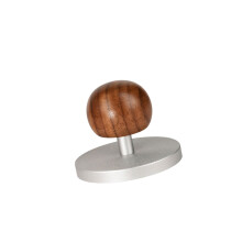 Tambour à café professionnel avec manche en bois et-Argent 51