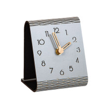 Analog Table Clock,Decorative Mantels Desk Shelf Clocks-Gray