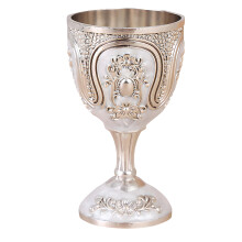 Sturdy Zinc Alloy Footed Drinking Vessel Suited-1 Silvery White