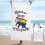 Toalha de praia Rainbow Sheep LGBT Pride em microfibra, 76 x 152 cm (30 x 60 polegadas). 1