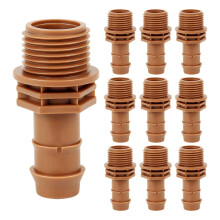 20 Pieces Yellow Plastic Threaded Hose Adapter For Efficient