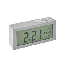 Réveil numérique avec affichage de la température et fonction snooze