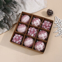 Boules de Noël décoratives, 9 pièces