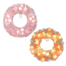 Couronne de Noël artificielle avec boules décoratives