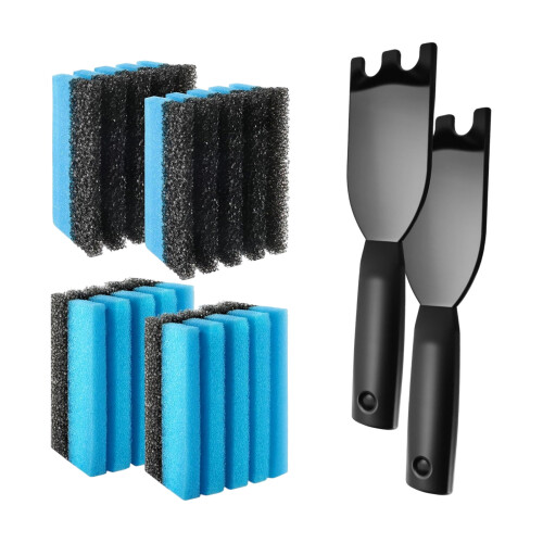Brosse de gril en Nylon avec éponge à récurer pour-Ensemble 2