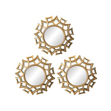Bohemian Gold Mirror Wall Decor Set of 3