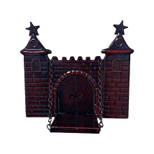 Elegant Hand Paint Castles Candle Sconce With Suspended Tray For
