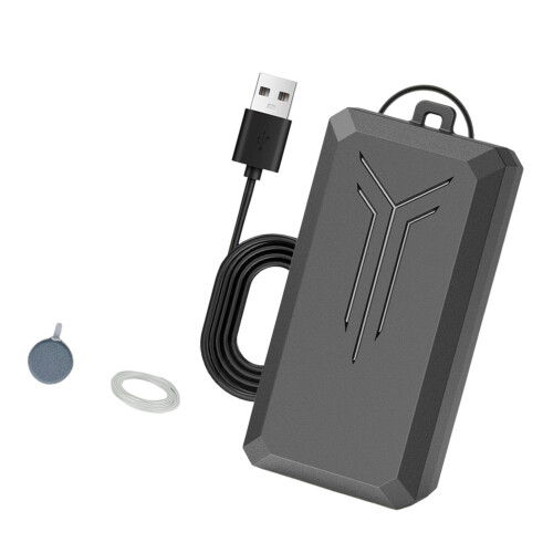 Convenient USB Powered Oxygen Pump-Black Air supply plate tra