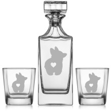 Coffret carafe Ă whisky avec 2 verres Old Fashioned