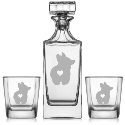 Coffret carafe à whisky avec 2 verres Old Fashioned