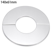 Tapa decorativa de acero inoxidable para grifo, 140 x 61 mm.