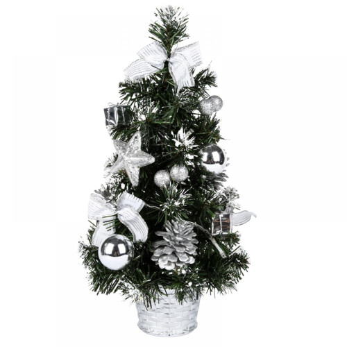 16-inch pre-lit artificial Christmas tree with yellow lights 1