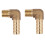 Brass 90 Elbow Hose Barb 8mm x 3/8" 2 Pack 1