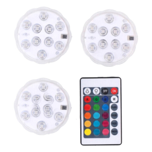 Projecteur LED RGB Grundig avec télécommande (lot de 3)