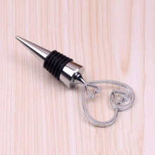 Zinc Alloy Wine Bottle Stopper with Clear Rhinestones 1 pc