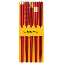 Palillos de aleación estilo japonés (5 pares)