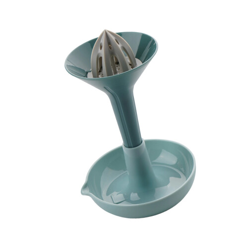 Ergonomic Fruit Juice Extractor With Strainer For-Gray Green