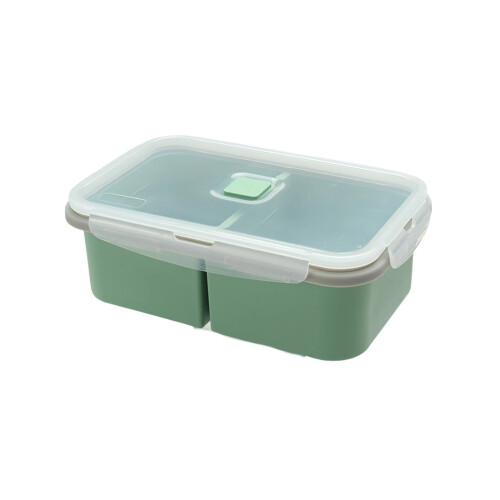 Siliconen Lunchbox 1/2/3/4/6 Compartimenten Soep Vriezer-Groen 2