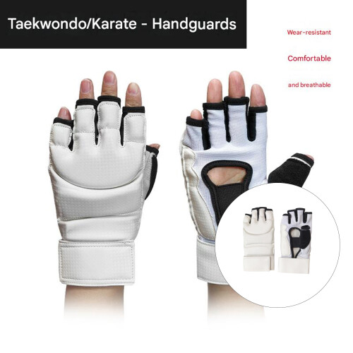 2 Stück Halbfinger-Boxsack-Handschuhe, Kampfhandschuhe,-Weiß XL 2