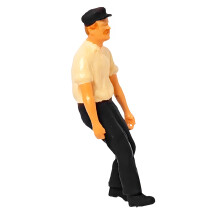 Tiny Construction Worker Resin Model For-Man Pushing Unicycle