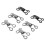 Sewing hooks and eyes closure 100 pcs silver black 2