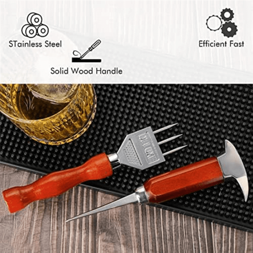 IMCBSTT Ice Pick Set with Wood Handle 2PCS 1