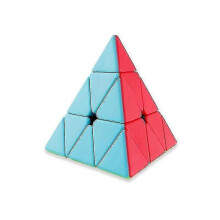 Speed Cube Pyramid,3x3x3 Stickerless Frosted Triangle Puzzle Magic Cube