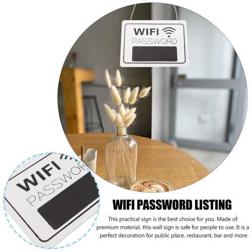 Ensemble de 3 panneaux blancs pour mot de passe WiFi 1