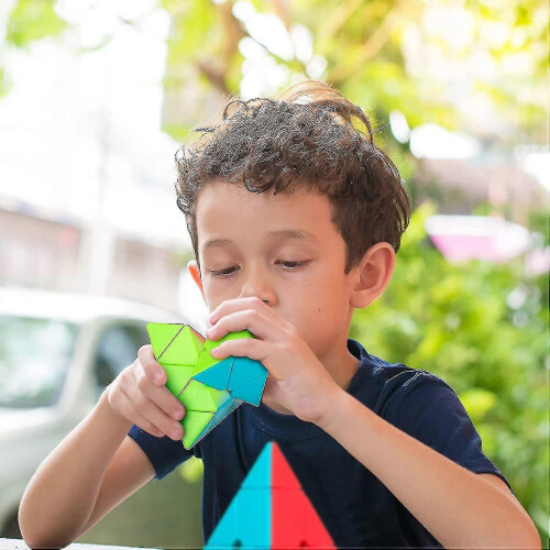 Speed Cube Pyramid,3x3x3 Stickerless Frosted Triangle Puzzle Magic Cube 2