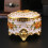 Decorative Round Accessory Organizers Featuring-golden white 7