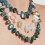 Contemporary Beaded Layering Necklace Irregular-blue ling gray 6