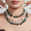 Contemporary Beaded Layering Necklace Irregular-blue ling gray 7
