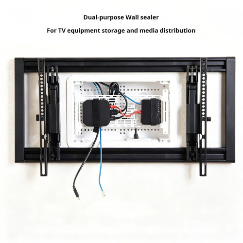 Recessed TV Outletand Networks Enclosure Structured Wiring 2