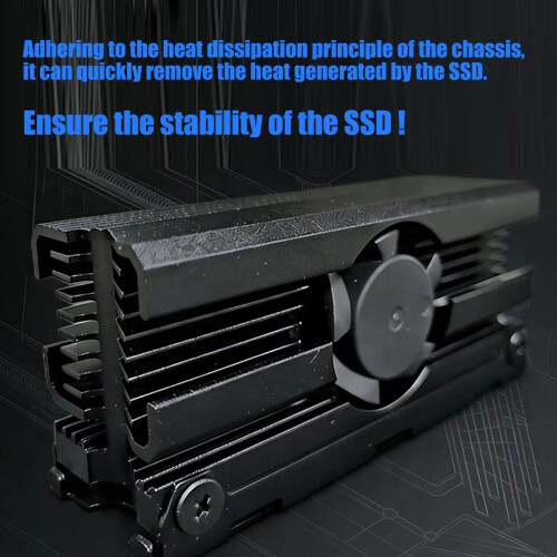 Refroidisseurs SSD M.2 2280 avec ventilateur silencieux, 1