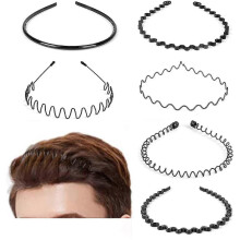 6Pcs Hair Hoop, Metal Hair Bands For Men Women's Headbands Beauty Care, Unisex