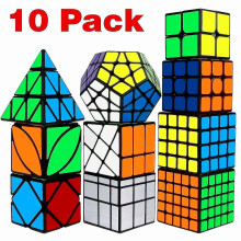 Speed Cube Set,magic Cube Bundle 2x2 3x3 4x4 5x5 Pyramid - Puzzles Cube Toys Gift Set Of 10