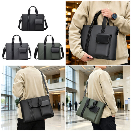 Schulter-Laptoptasche, leichte und dennoch geräumige-Grau 2