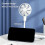 Type C Desk Fan Adjustable Neck Quiet Motor for Home-White 2