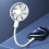 Type C Desk Fan Adjustable Neck Quiet Motor for Home-White 5