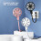 Type C Desk Fan Adjustable Neck Quiet Motor for Home-White 6